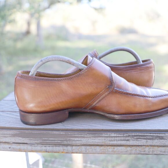 StefanoBi 9.5 Italian Brown Monkstrap Mens Dress Shoes main image 7